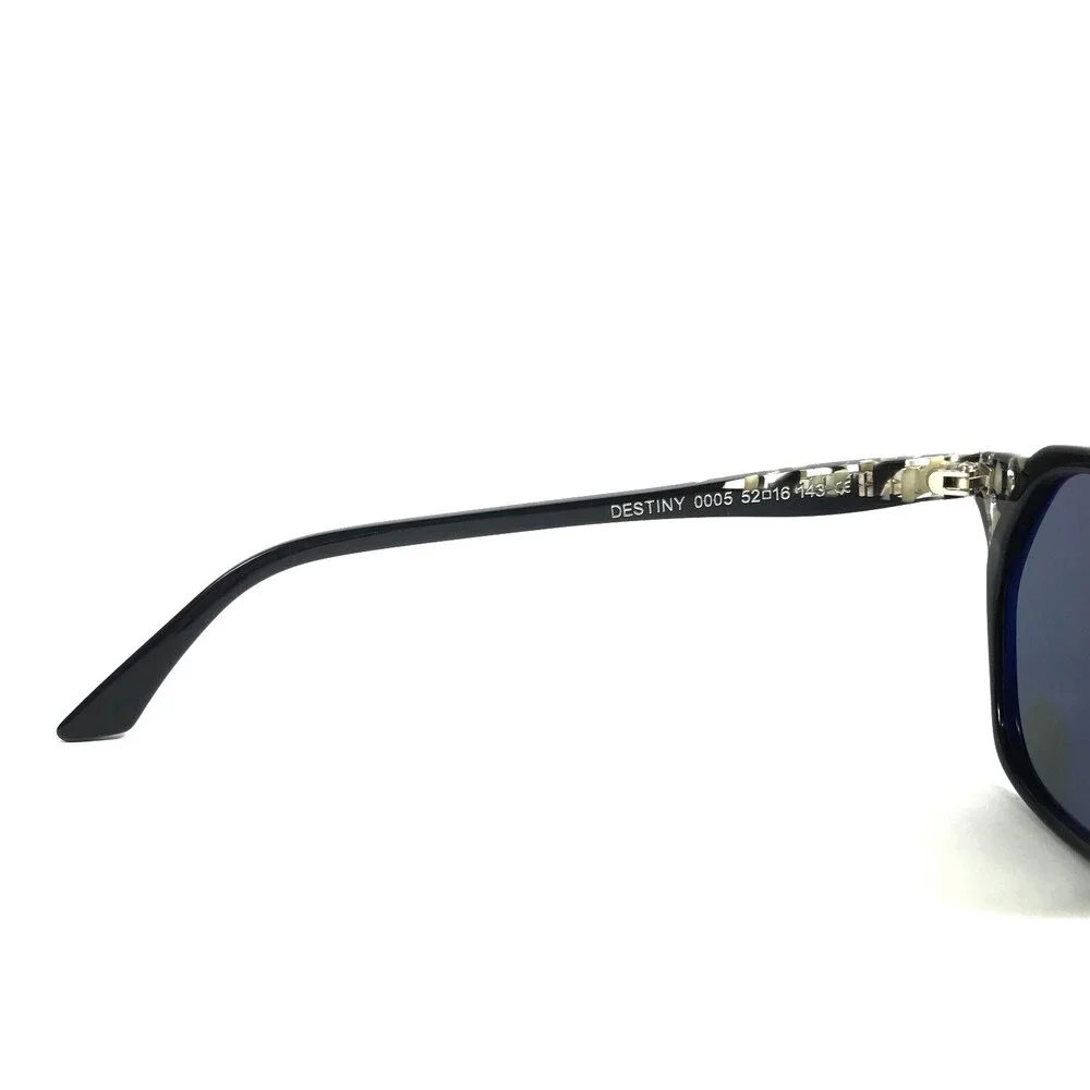 BOZ Sunglasses DESTINY 0005 Black Ivory with Pins Frames with Dark Gray Lenses